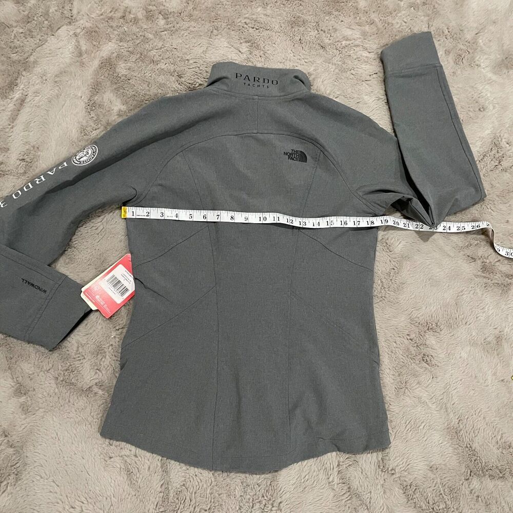 The North Face NF0A3LGW Grey Tech Stretch Soft Shell Jacket Women's S Yacht Logo - Picture 14 of 16
